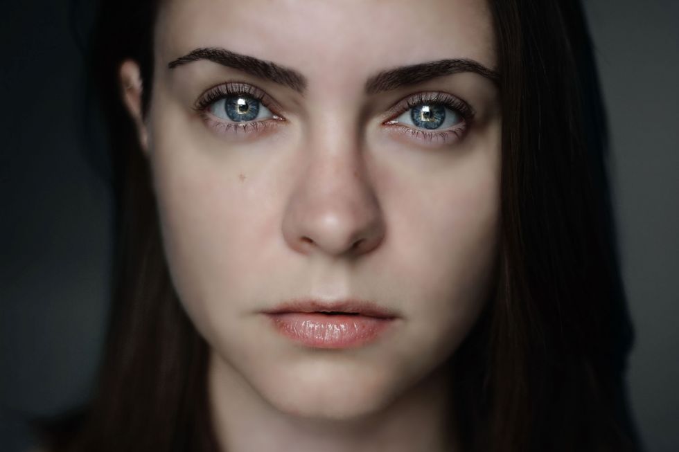 portrait of a young womans face