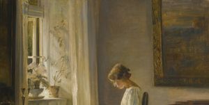 mujer leyendo holsøe, carl 1863