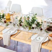 Decorated dining table