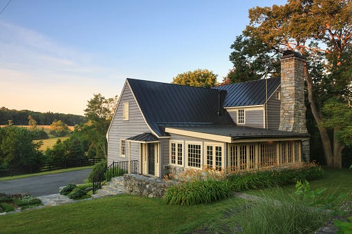 home overlooking the country, virginia, usa