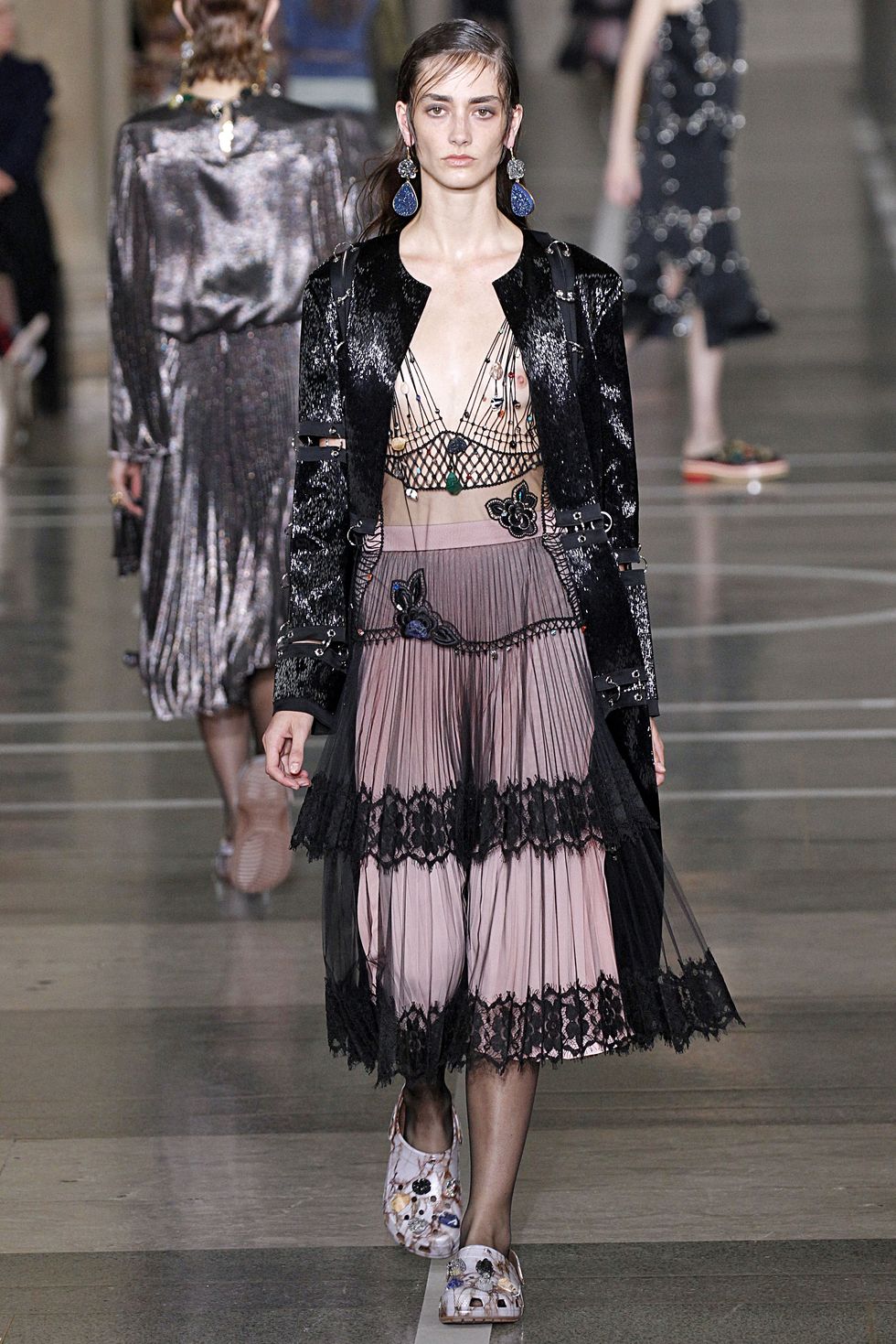 Horrifying bejeweled crocs hit the runway at London Fashion Week