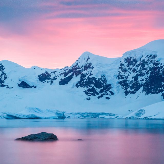 Pink Sunset Antarctica