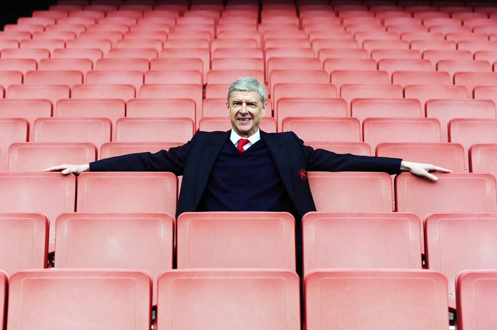 london, england   april 02  arsenal manager arsene wenger after the barclays premier league match between arsenal and watford at emirates stadium on april 2, 2016 in london, england  photo by stuart macfarlanearsenal fc via getty images