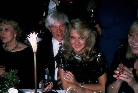 ​Cornelia Guest with Andy Warhol in 1983.
