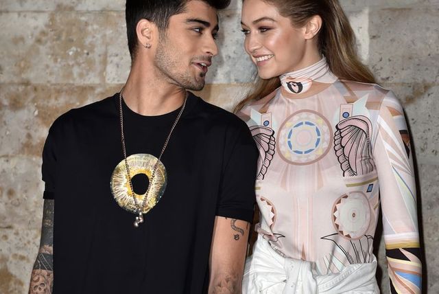 paris, france   october 02  zayn malik and gigi hadid attend the givenchy show as part of the paris fashion week womenswear  springsummer 2017  on october 2, 2016 in paris, france  photo by pascal le segretaingetty images
