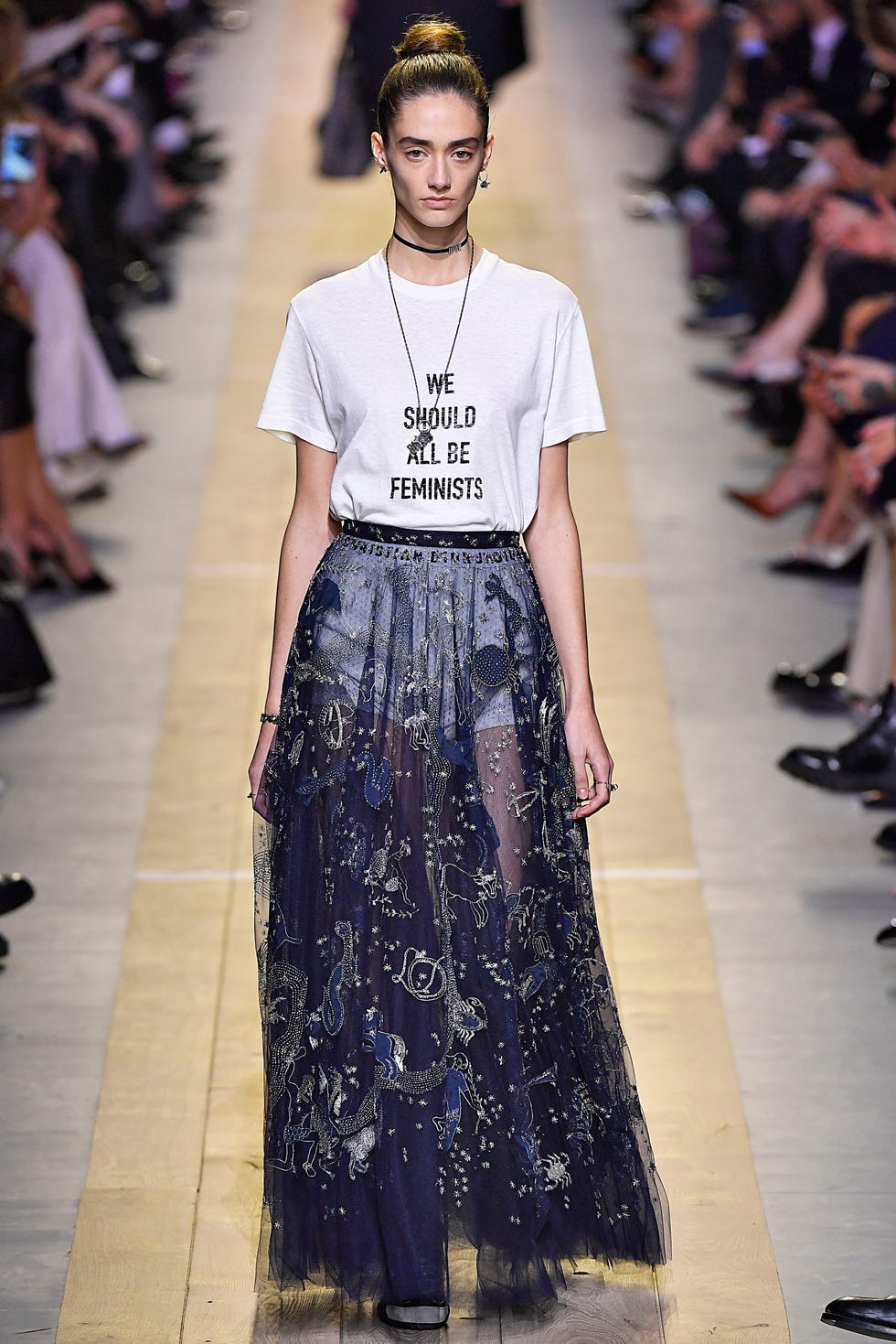 paris, france september 30: a model walks the runway during the christian dior ready to wear fashion show as part of the paris fashion week womenswear spring/summer 2017 on september 30, 2016 in paris, france. (photo by victor virgile/gamma rapho via getty images)