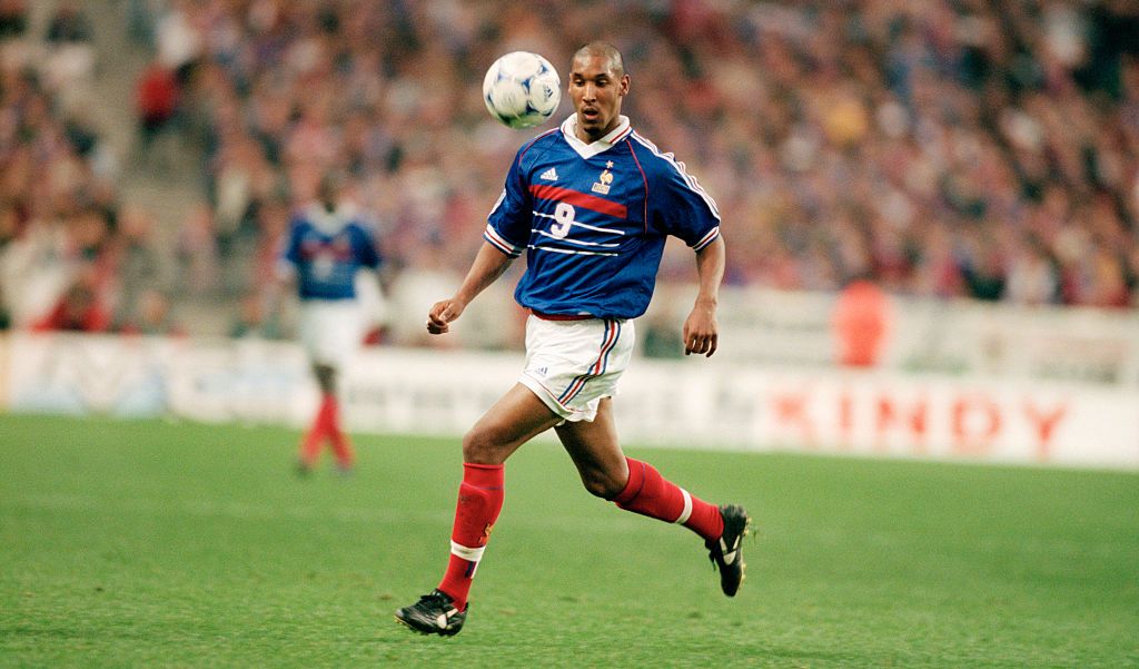 nicolas anelka france in action during a qualifying match for the 2000 uefa euro against ukraine the teams tied 0 0  location saint denis, france  photo by christian liewigtempsportcorbis via getty images