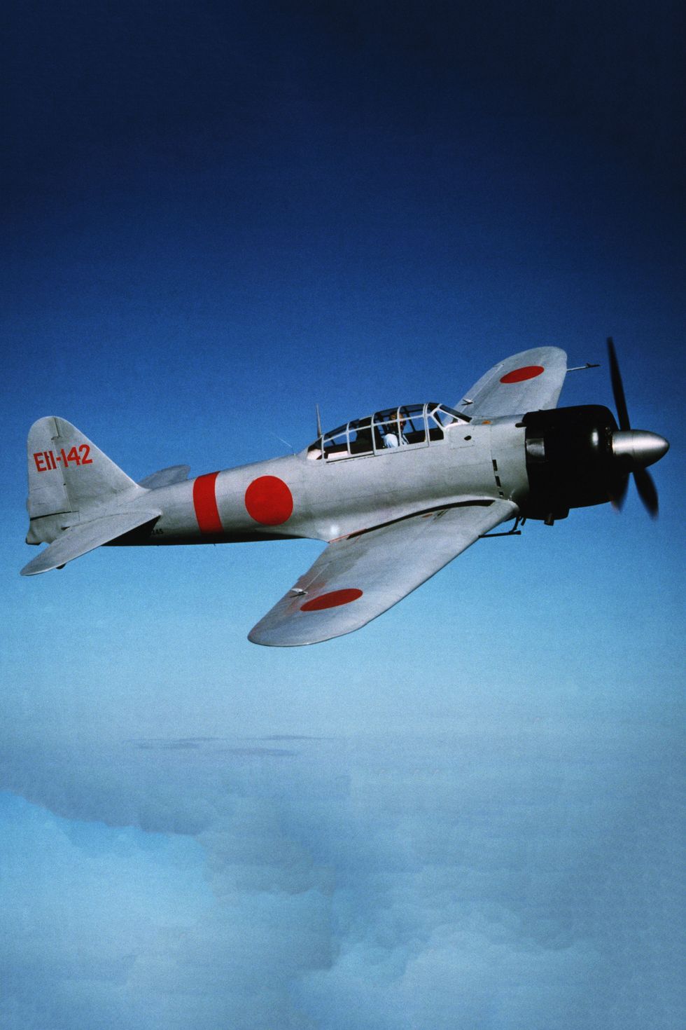 Japanese Mitsubishi Zero Fighter in Flight