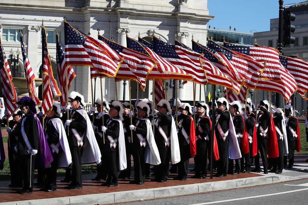 Parade, Marching, Event, Military, Flag, Uniform, Flag Day (USA), Marching band, Veterans day, Festival, 