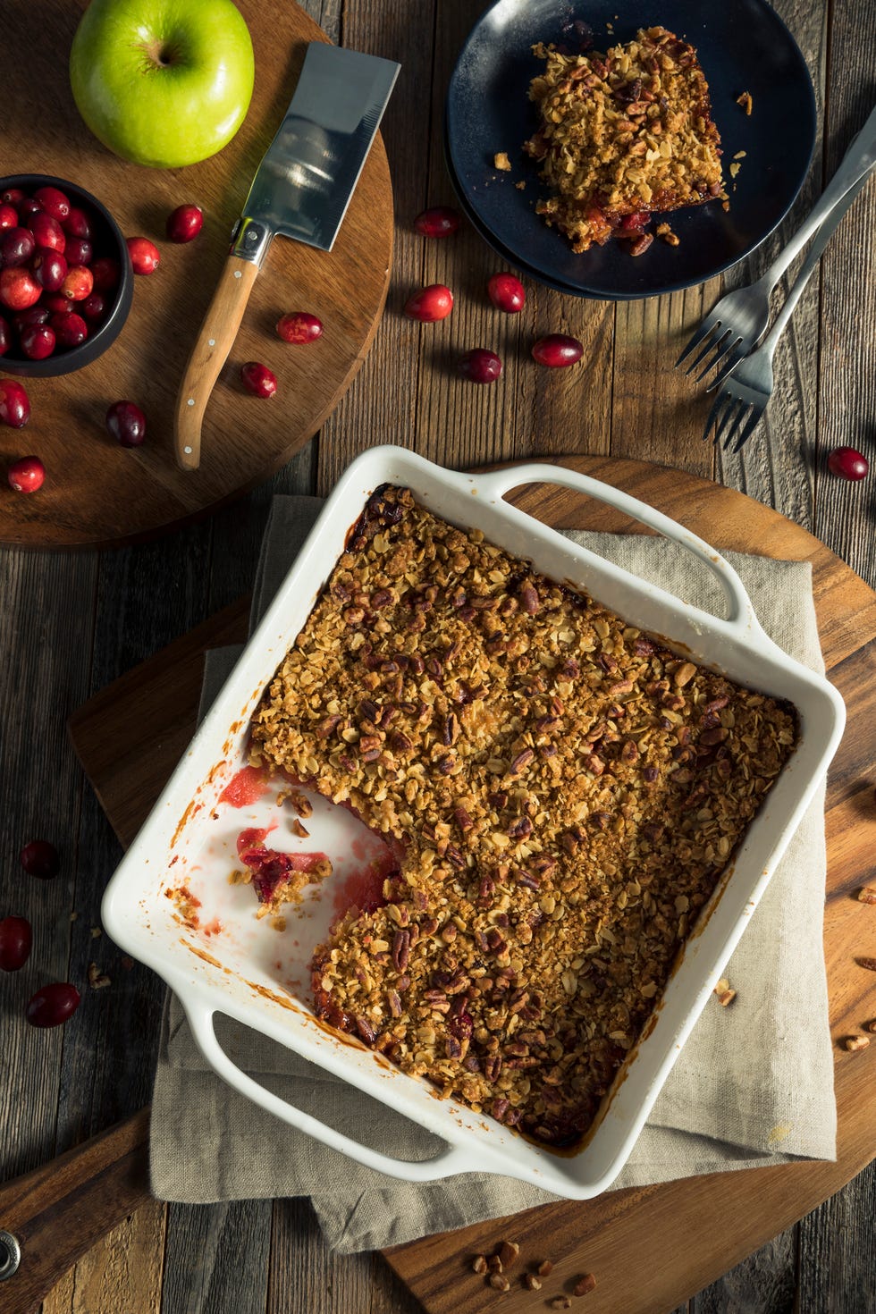 Homemade Cranberry Apple Cobbler Crumble