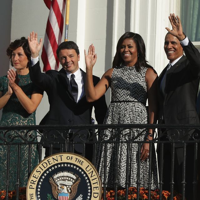 Barack Obama and Michelle Obama with Matteo Renzi and Agnese Renzi