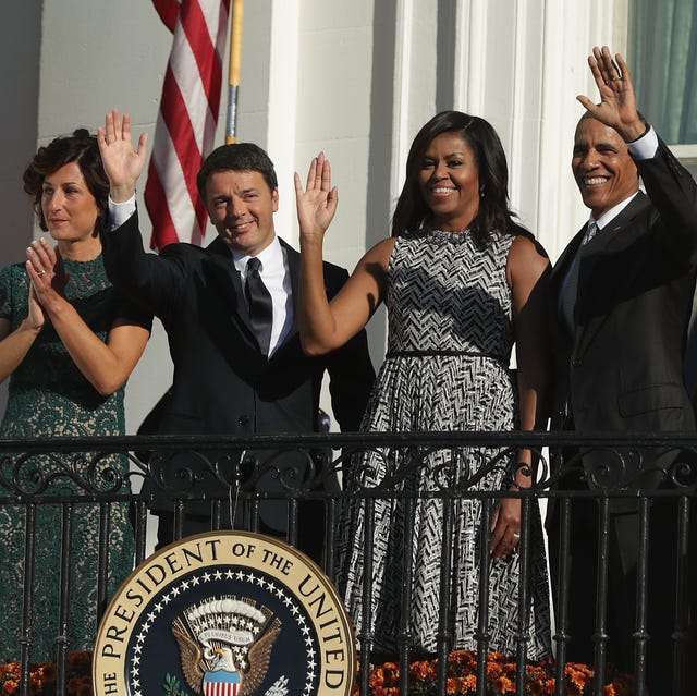 Barack Obama and Michelle Obama with Matteo Renzi and Agnese Renzi