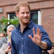 Prince Harry Visits Nottingham nottingham, england october 26 prince harry waves as he leaves nottinghams new central police station on october 26, 2016 in nottingham, england photo by joe giddins wpa poolgetty images