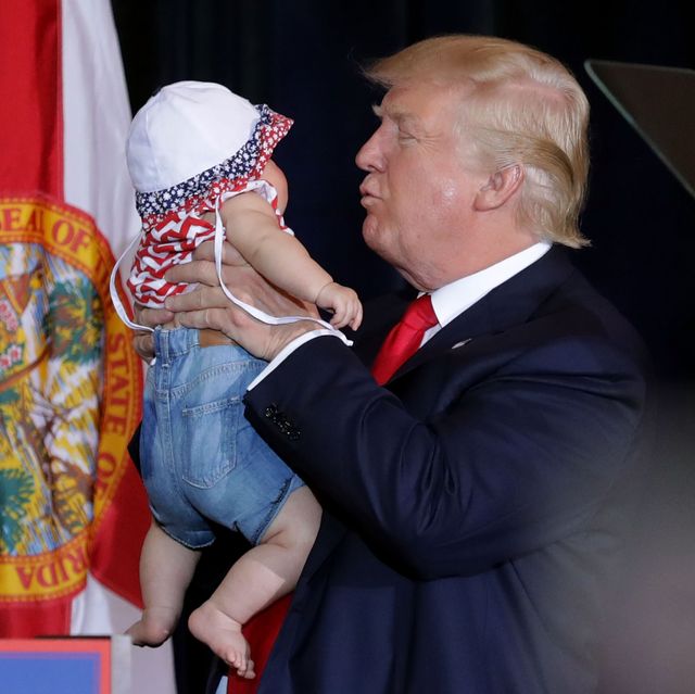 President Trump with a baby