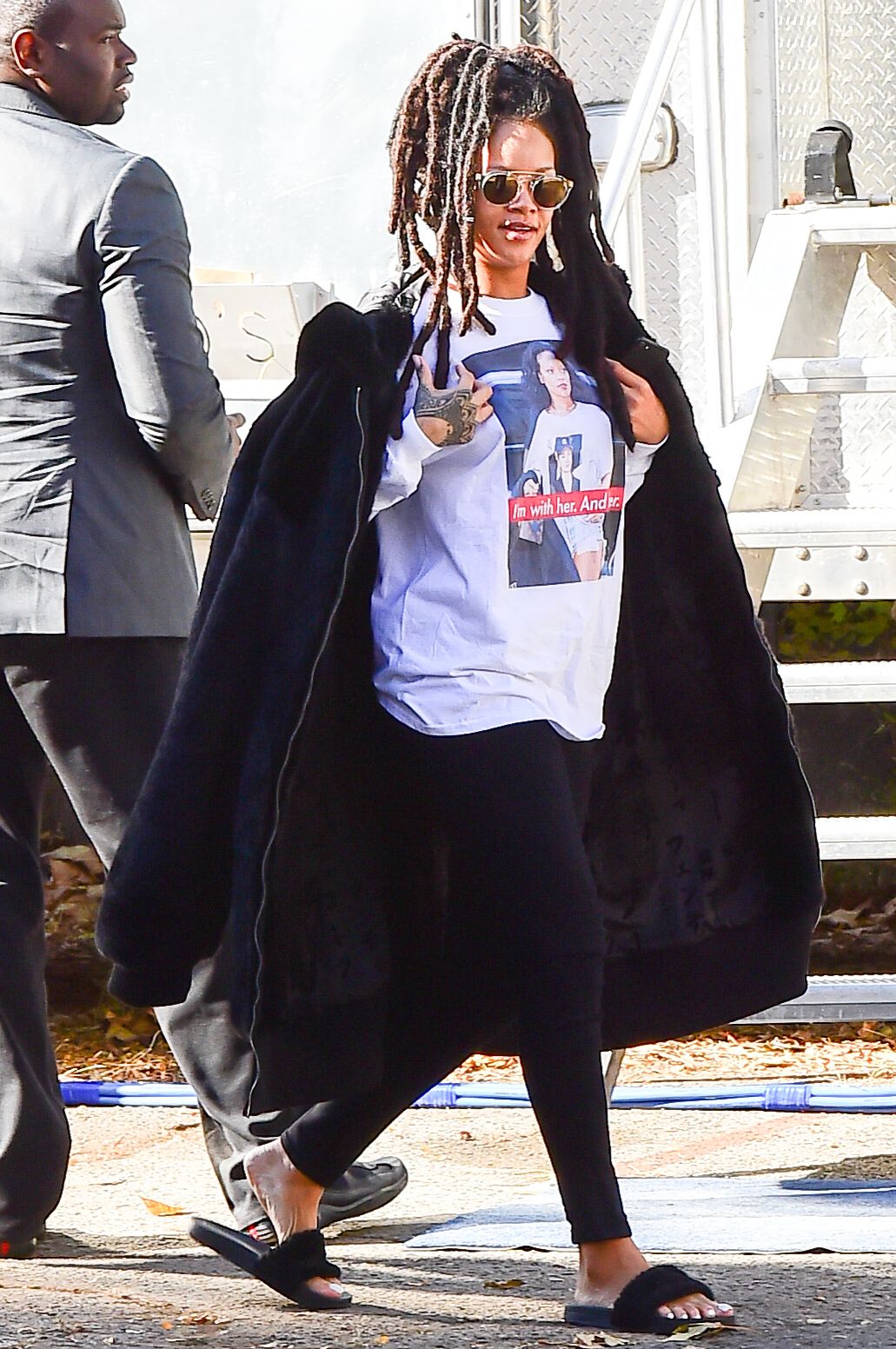 Rihanna Wears Shirt of Herself Wearing Hillary Clinton Shirt