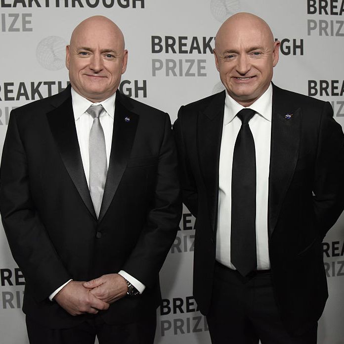 mountain view, ca   december 04  scott kelly l and mark kelly attend the 5th annual breakthrough prize ceremony at nasa ames research center on december 4, 2016 in mountain view, california  photo by tim mosenfeldergetty images
