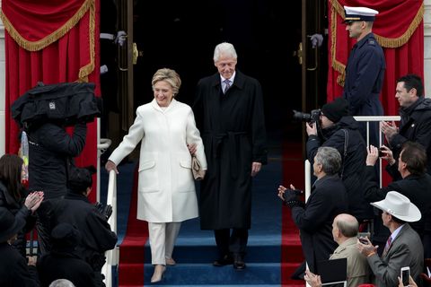 Hillary Clinton in Ralph Lauren at the 2017 Inauguration