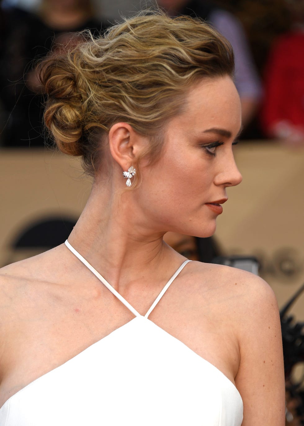 Hair, Hairstyle, Blond, Beauty, Chin, Chignon, Shoulder, Lip, Fashion, Ear, 