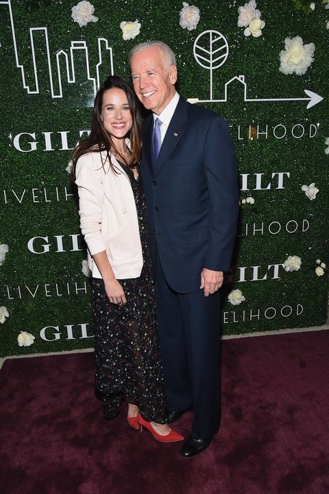new york, ny   february 07  founder of livelihood, ashley biden and former vice president joe biden attend gilt x livelihood launch event at spring place on february 7, 2017 in new york city  photo by gary gershoffwireimage
