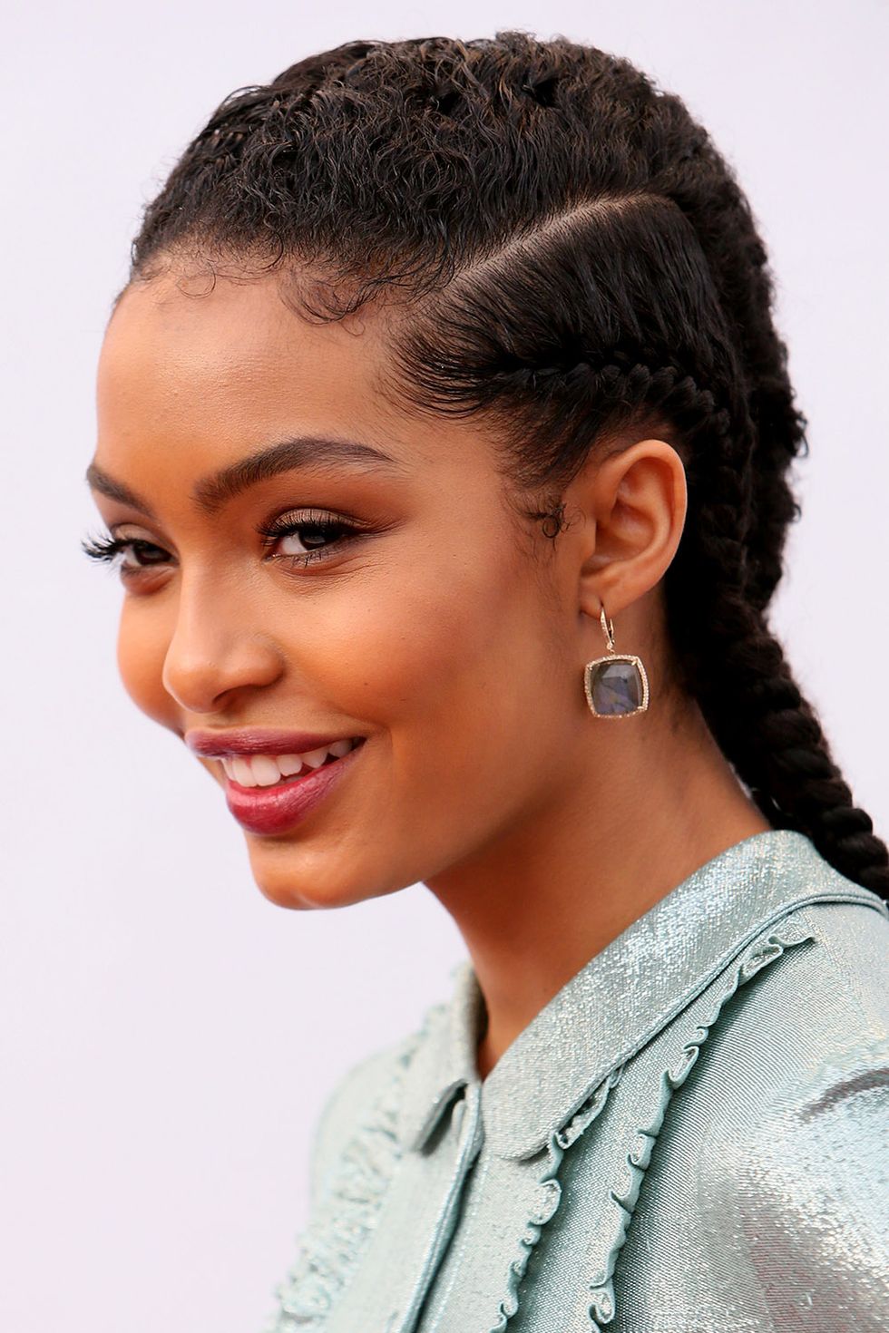 Cornrow hairstyle for natural hair