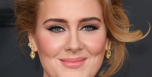 adele arrives at the 59th grammy awards