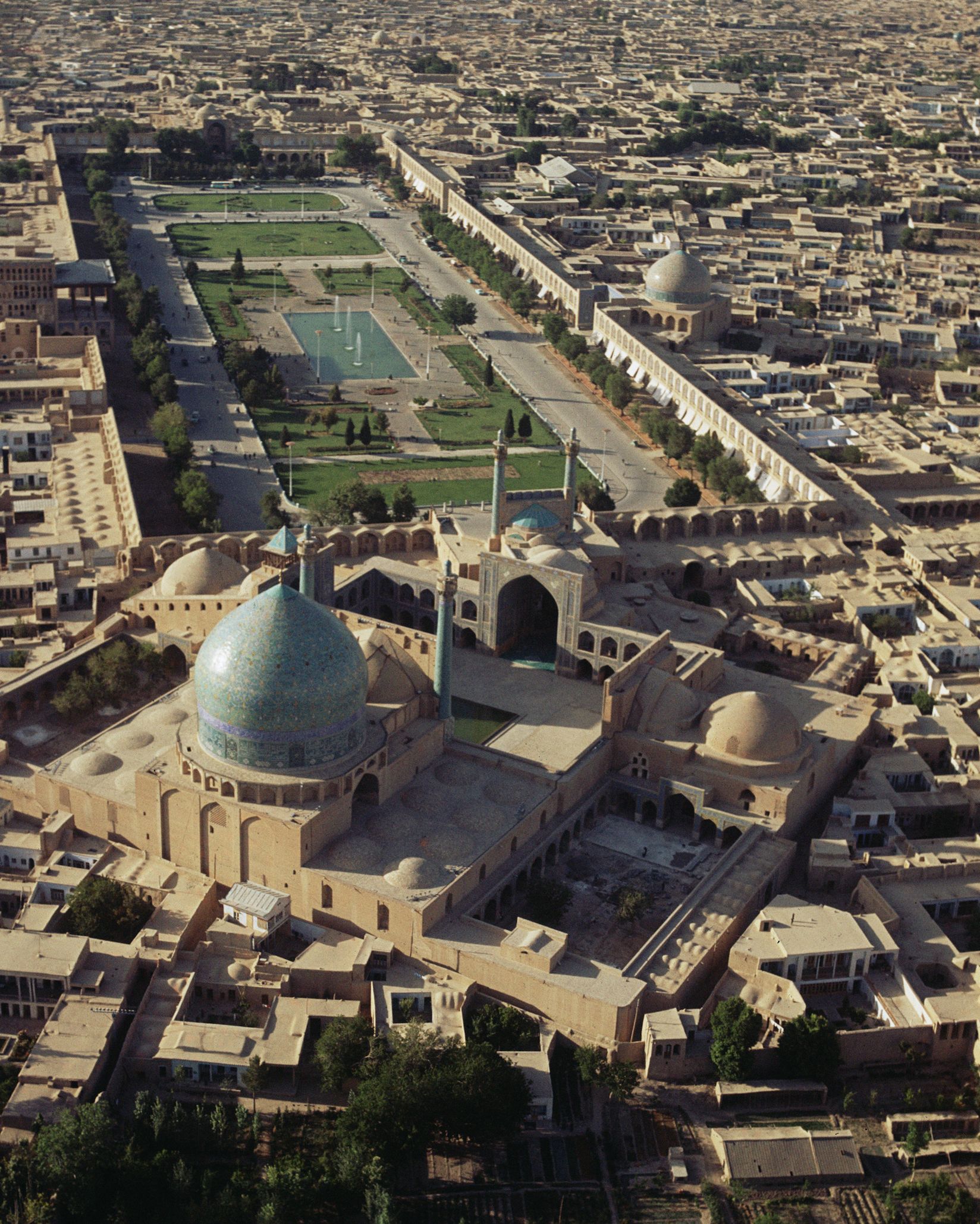 Aerial View of the Maydan-i Shah and Masjid-i Shah in Isfahan, Iran