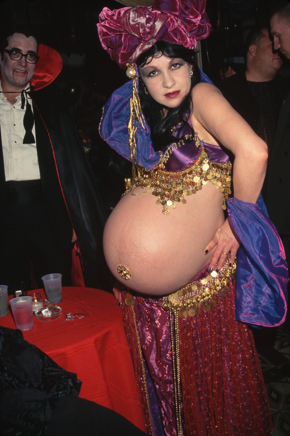 Pregnant Cyndi Lauper as Belly Dancer