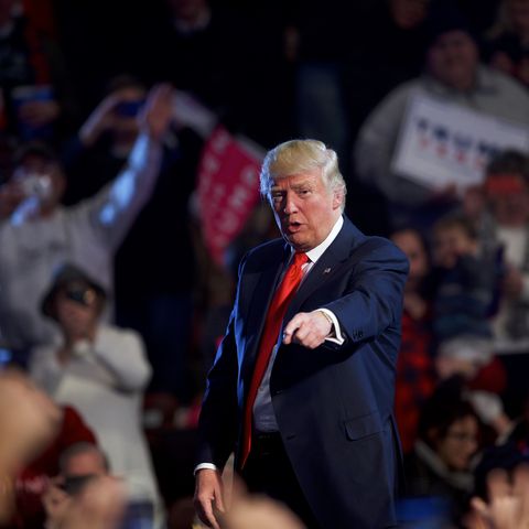 ershey, pa   december 15   president elect donald j trump holds a thank you tour 2016 rally december 15, 2016 at giant center in hershey, pennsylvania  trump held a campaign rally in the same arena 4 days before election day  he won pennsylvania by less than 1, the first republican to carry the state since 1992  photo by mark makelagetty images