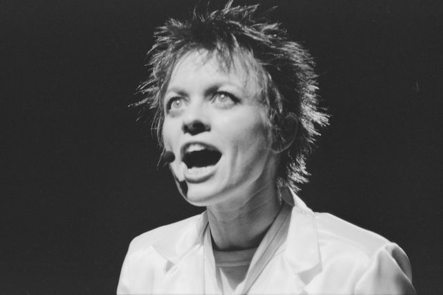 laurie anderson singing   photo by lgi stockcorbisvcg via getty images