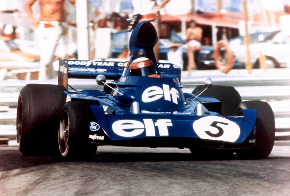 jackie stewart on his way to victory in his tyrrell ford photo by sgpa images via getty images