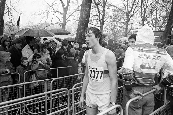 an exhausted runner at the end of the marathon  photo by chris colepa images via getty images