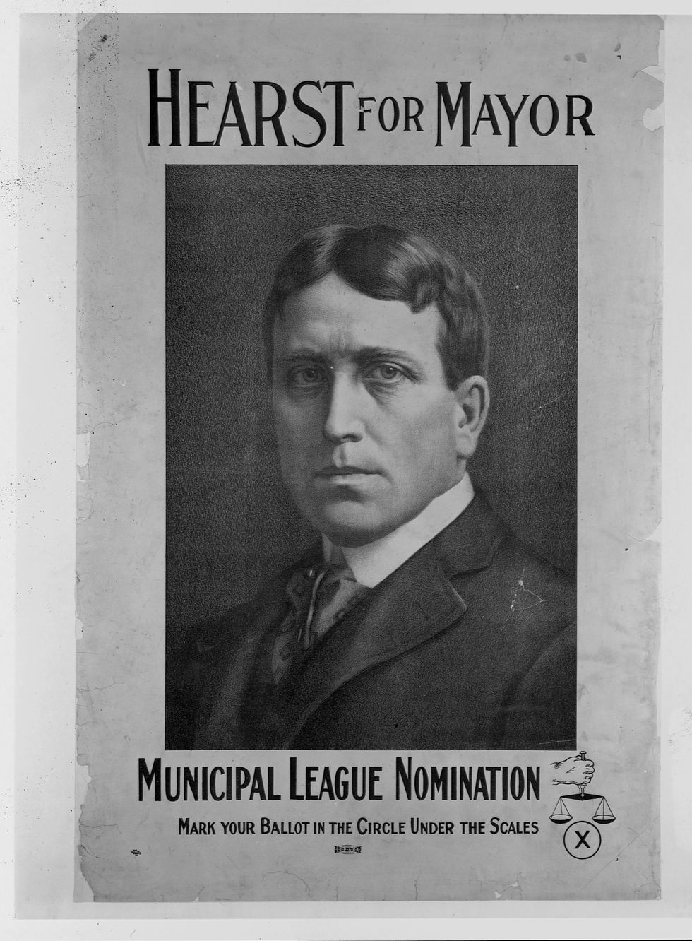 hearst for mayor campaign poster   photo by library of congresscorbisvcg via getty images