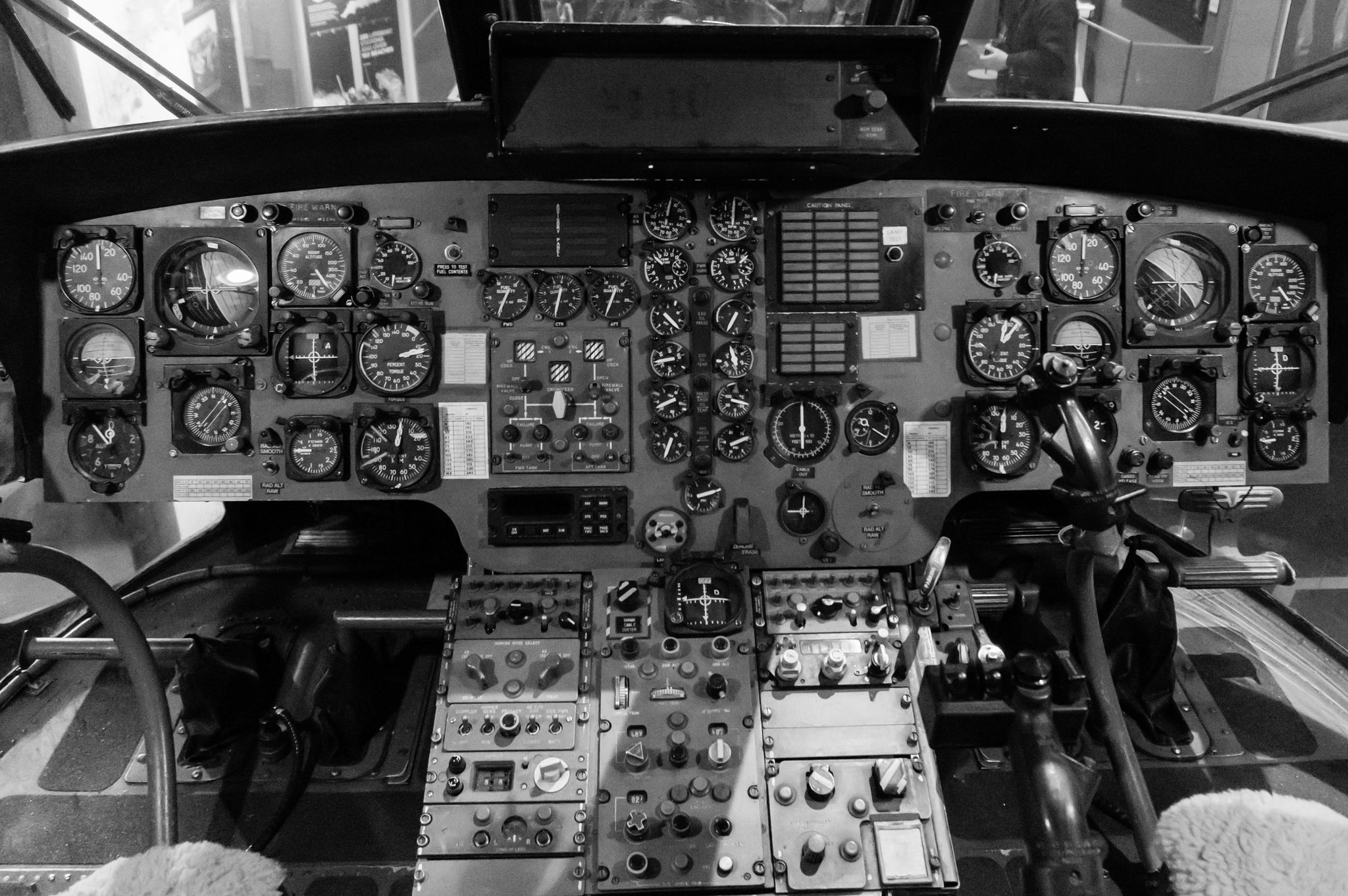 cockpit instruments of helicopter