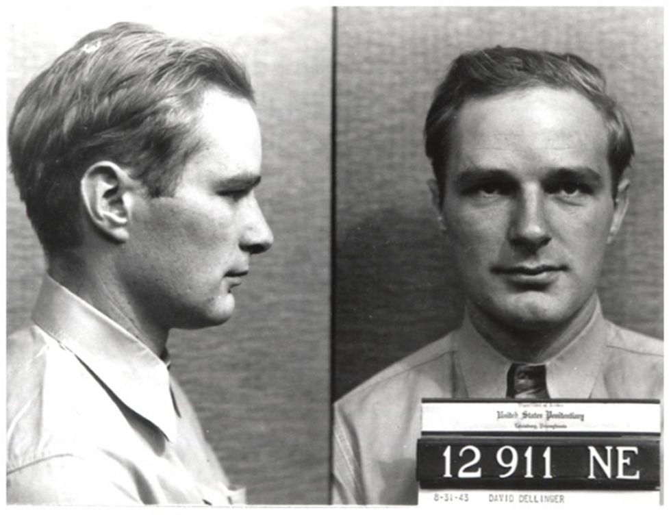 member of the chicago eight david dellinger mugshot on august 31, 1943 photo courtesy bureau of prisonsgetty images