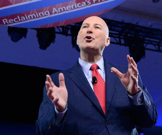 nebraska governor pete ricketts speaks to the conservative political action conference cpac at national harbor, maryland, february 24, 2017  afp  mike theiler        photo credit should read mike theilerafp via getty images