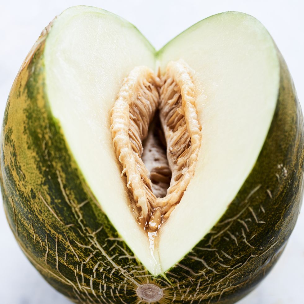 cut fresh melon