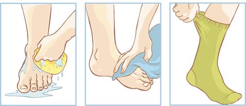 Vector illustration of a medical foot care