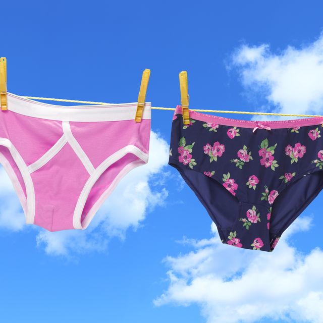 Underwear on a clothesline
