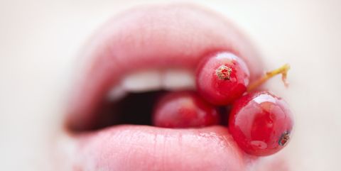 Lip, Red, Skin, Nose, Pink, Close-up, Mouth, Eye, Finger, Fruit, 