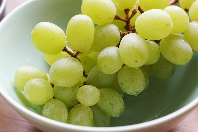 Delicious and healthy white grapes