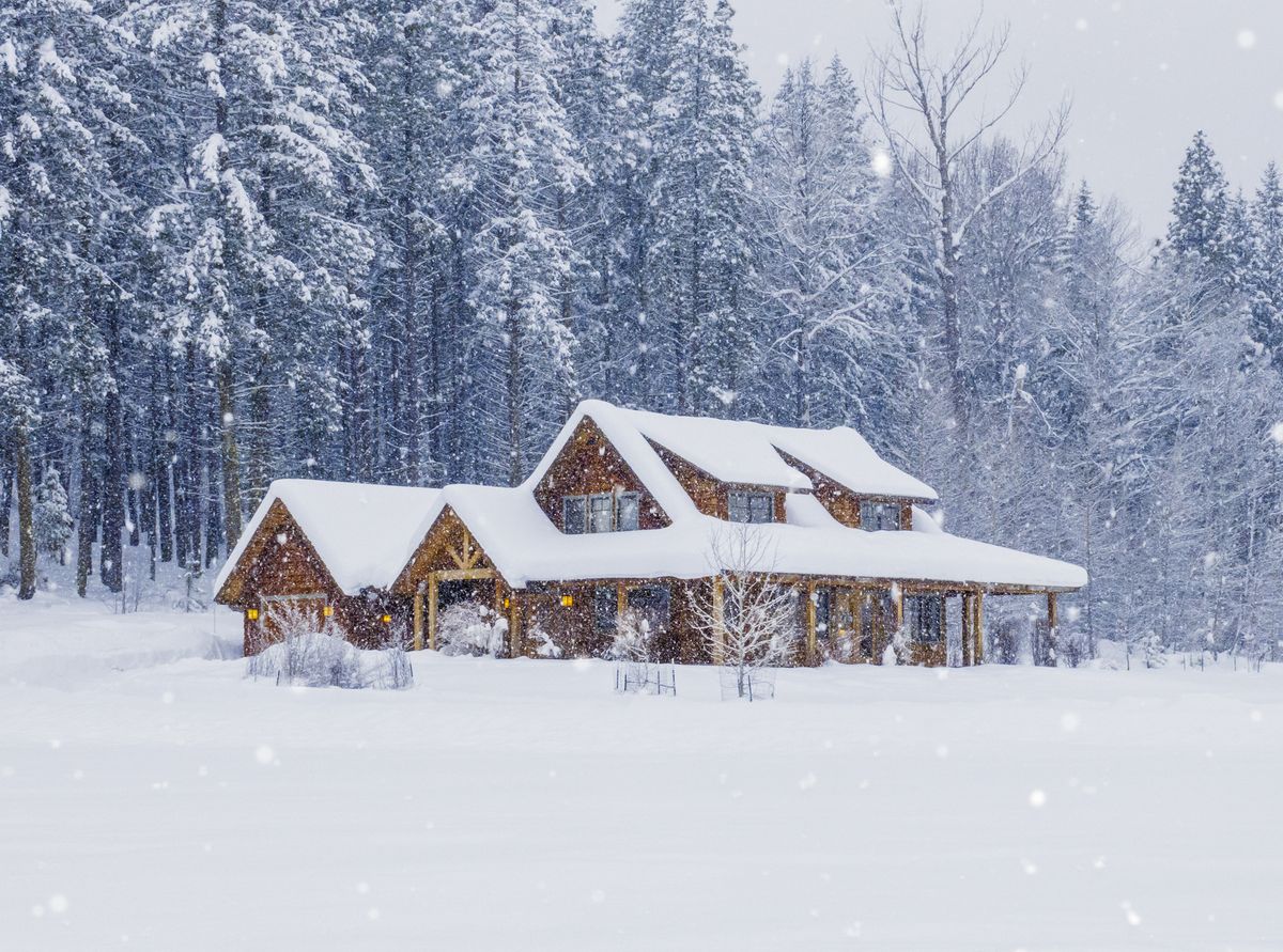 Snow, Winter, Home, Frost, House, Freezing, Tree, Property, Cottage, Fir, 