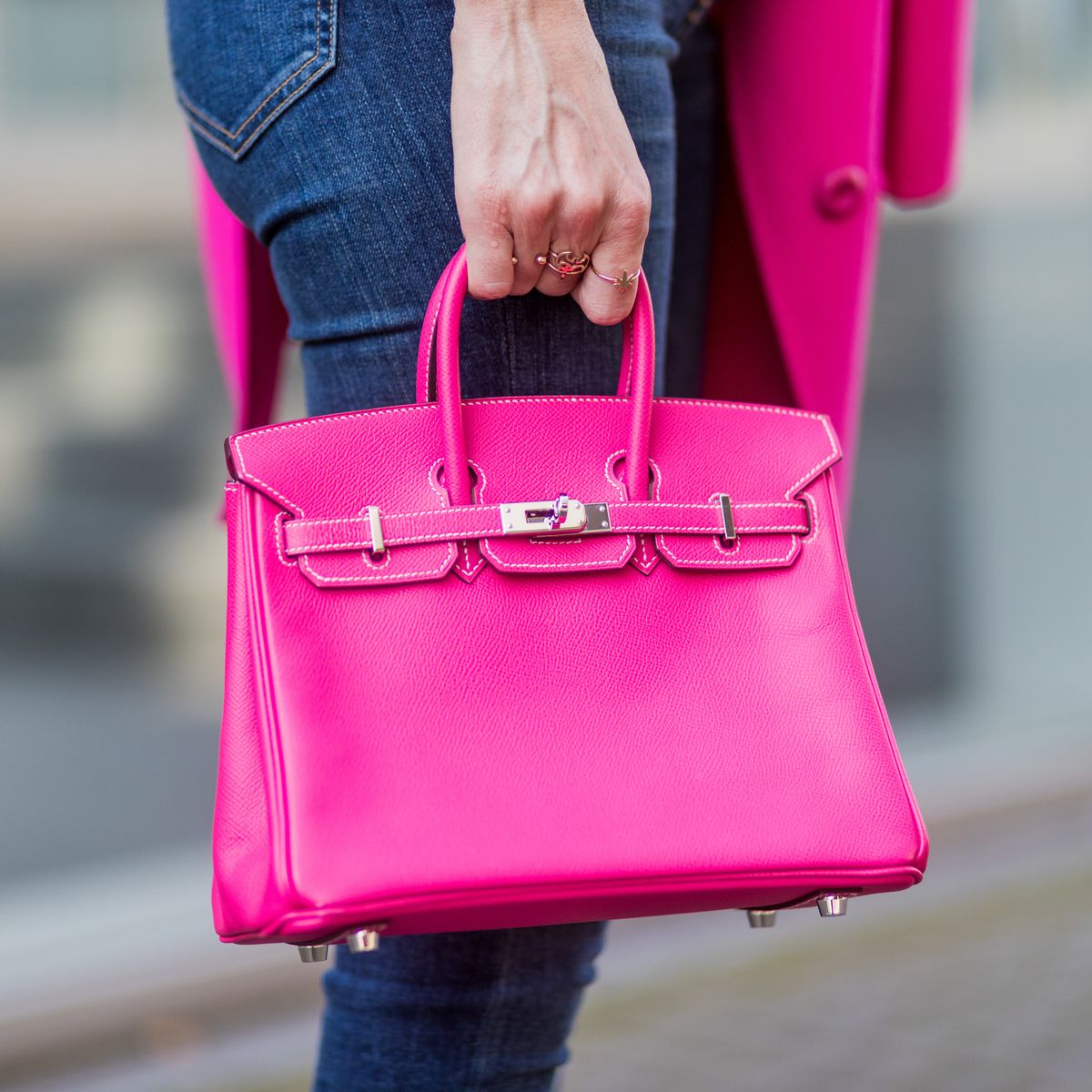 Bag, Pink, Street fashion, Handbag, Red, Magenta, Leather, Fashion, Shoulder, Purple, 
