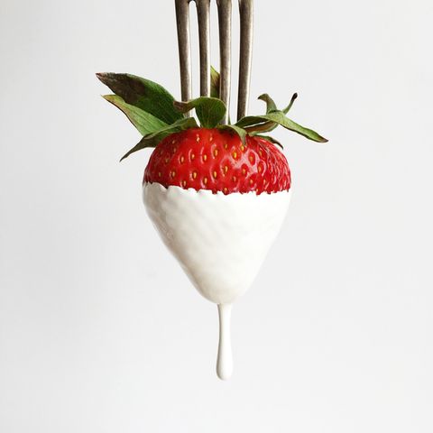 strawberry in white chocolate