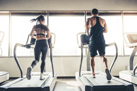treadmill, heart rate training. 