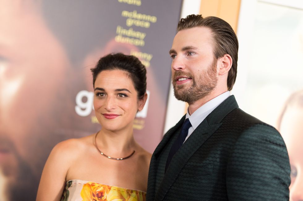 los angeles, ca   april 04  actors jenny slate l and chris evans arrive at the premiere of fox searchlight pictures gifted at pacific theaters at the grove on april 4, 2017 in los angeles, california  photo by emma mcintyregetty images