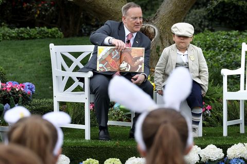 Sean Spicer At White House Easter Egg Roll 2017