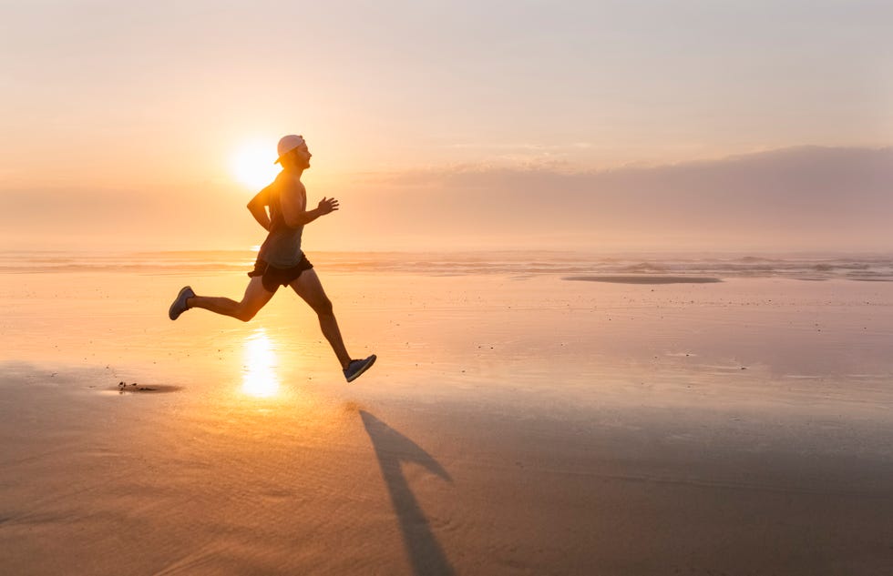 running en la playa