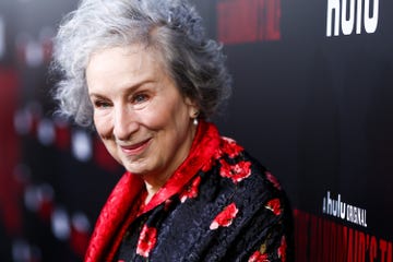 hollywood, ca april 25 author margaret atwood attends the premiere of hulus the handmaids tale at arclight cinemas cinerama dome on april 25, 2017 in hollywood, california photo by rich furygetty images