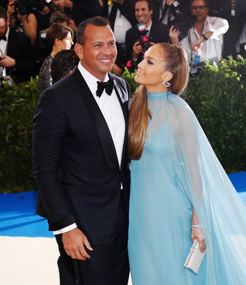Jennifer Lopez and Alex Rodriguez at the 2017 Met Gala