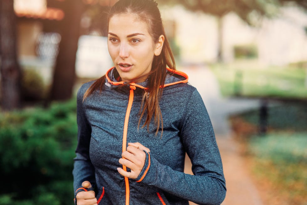 woman running in the park